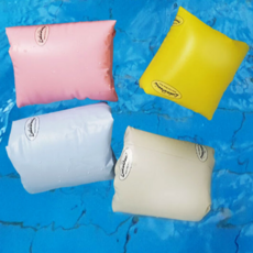 KC인증 파스텔 암튜브 물놀이 안전 성인 어린이 공용 보조 팔튜브 간편 암링, 카키베이지