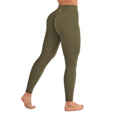 AFFOLE 요가 바지 여성용 패션 하이 웨이스트 레깅스 스트레치 스크런치 엉덩이 캐주얼 운동 스웨트팬츠 봄 여름 가을 겨울 초록색. L 143271