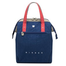 맘피스 피크닉 소풍 미니 도시락 보냉 가방, 1개, 네이비