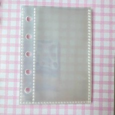 M5 반짝이 5 홀 투명 컬러 바인더 커버 저널 스케치북 액세서리 일기 사무용품, 10pcs