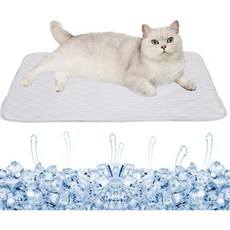 강아지 고양이 쿨매트 여름 냉감 패드 SES 개 아이스 실크 애완동물 매트 쿨링 시원 대나무 통기성 패드솔리드 블루 M, Solid Gray, S