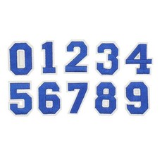 숫자 자수 와펜 패치 옷리폼 붙이는 패치 파랑, 본상품