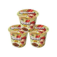 농심 짜파게티 범벅 미니 컵라면 70g, 3개