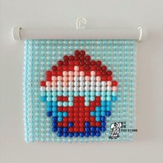 아티 비즈발도안 만들기 세트 도안 커튼 DIY, 전체, 1개, 빙수