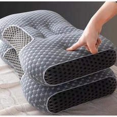 일자목베개 통풍 목받침 쿠션 거북목 일자목 완화 베개, 통풍경추숙면베개(그레이)