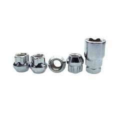 자동차 휠 잠금 러그 너트 M12x1.5 M12X1.25 타이어 휠 잠금 도난 방지 나사 러그 너트 개방형 엔드 휠 러그 너트 액세서리