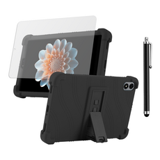 ALLDOCUBE Iplay70 Mini Pro 거치대 범퍼 케이스 + 저반사 매트 필름 + 터치펜, BLACK, 1세트