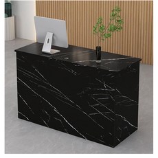 카운터 계산대 인포데스크 데스크 우드 원목 안내데스크 접수대 접수 테이블, 블랙 스톤 색상