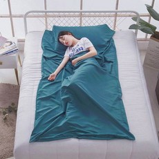 썸띵 여행 캠핑 침대 덮개 개인 침낭 낚시 등산 라이너 115cm, 블루 115x210cm, 1개