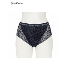 쥬시꾸뛰르 여성 레이스 아웃밴드 로고 아쿠아템프 팬티_네이비 585988