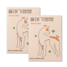 울애기쌩쌩 반려동물 종합영양제 눈 피부 관절 면역 장 케어, 60정, 2개