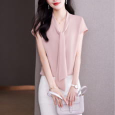 루나모드 러블리무드 반팔 쉬폰 블라우스 k0216