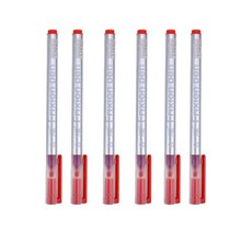 臺灣出貨 消失筆 練字筆 褪色筆 熱消筆 大容量特粗杆高溫筆消失筆服裝專用皮革褪色熱消, 紅色 6根, 1個