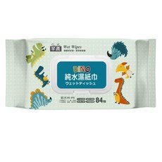 DINO 純水濕紙巾 96抽 超大容量 好抽取 有蓋 嬰兒 幼兒【熊好康】, 12個, 96張, 500g