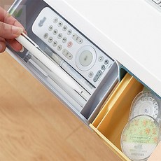 미나픽 접착식 히든서랍 23.5x11.5cm 그레이 책상부착히든서랍