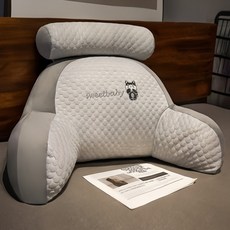 sweetbaby 靠枕 多功能護腰靠墊, 灰色哈士奇60cmx40cm