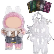 Labubu 투명 보호 케이스 커버에 사용 Labubu Have a Seat Sitting 케이스 홀더(시트)와 호환 가능, Stand, 1개