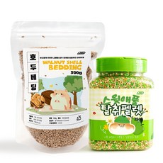 기화 소동물케어 2종세트 호두베딩 300g 탈취펠렛 스윗애플