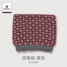 體溫魔術師丨MIT台灣製 石墨烯日系多功能保暖圍脖 花格紋絨毛圍脖 聖誕禮物必備, 花格紋-深灰, 1個