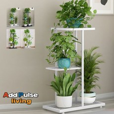 애드펄스 철제화분받침대 화분선반 거실화분정리대, 6단, 블랙