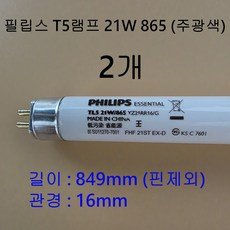 필립스 PHILIPS 21W T5 초슬림 삼파장 형광 간접 조명등 [2개], 주광색, 2개