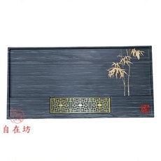 自在坊 烏金石茶盤 金竹綠紋石款 石材排水茶盤 80x40公分, 金竹綠紋石款80x40, 1個