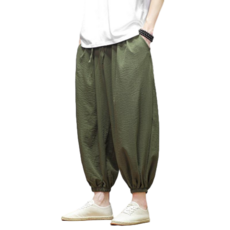 남자 루즈핏 빅사이즈 밴딩조거 9부바지/배기팬츠 Men's trousers 뉴타임즈 K927D537