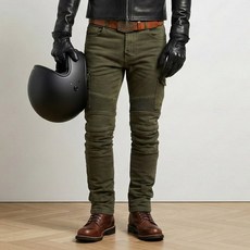 라이딩진 오토바이바지 바이크팬츠 기모 방한 라이더 바이크 바지, 3.바이크팬츠(카키), XL