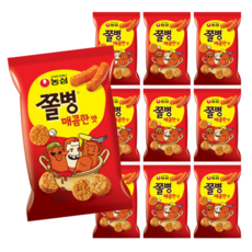 농심 쫄병스낵 매콤한맛, 90g, 10개