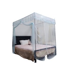 蚊帳帳篷易安裝支架杆子三開門不鏽鋼管架子防蚊四方蚊帳, 180*220*220cm