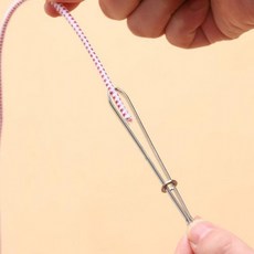 허리끈 끼우개 고무줄 바지 후드티 아노락 줄, 1개, 바지끈넣기클립