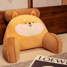 귀여운 허리쿠션 방석 다용도 바디필로우 침대 허리받침, 시바이 DC울