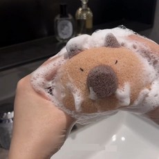 카피바라 샤워볼 목욕볼 거품 스펀지 워시 타올, 카피바라 샤워볼 1개입