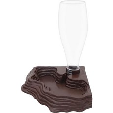 SLSON 파충류 급수기 자동 워터러 13.5온스 먹이 액세서리 테라리움 탱크용 도마뱀 갈색, Brown