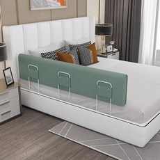 위크앤픽 침대벽가드 벽 벽가드 침대헤드가드 커버, 200cm 35cm, 1개, 올리브그린