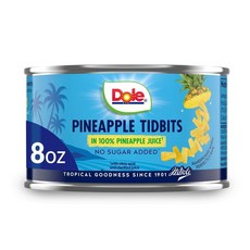Dole 도일 통조림 파인애플 조각 226g 100% 파인애플 주스, 1g, 1개