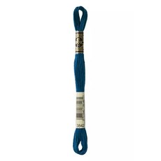 【YUBU】DMC 25號藍色系繡線-2 Mouliné Spécial Art. 117 6股 8m 十字繡線, 1個, 3842. Prussian Blue