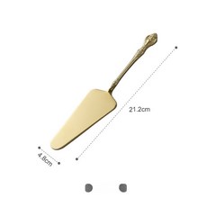 케이크 서버 스테인리스 홈카페 테이블아트 케이크서버 실버 스패튤라, 1개, 2_골드
