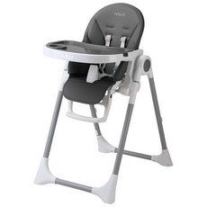 IVOLIA Q6多功能餐椅 高度可調 靠背可調 腳踏可調 安全無毒材質 可拆卸餐盤 深灰色