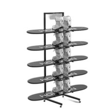 스노우 보드 거치대 스탠드 랙 진열 스키 장비 스키, 1개, 발패드 흰색 5단(5개) 50x50x105