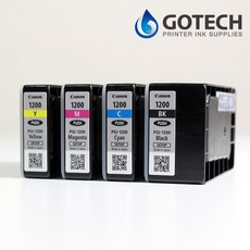 캐논 PGI-1200 정품잉크(번들) 4색세트 / MB2020 / MB2120 / MB2720, 1세트