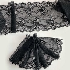 다람앤토리 신축성있는 스판 레이스 원단 의류리폼 부자재 길이 180cm / 폭 18cm-9cm, 1개, 옵션B