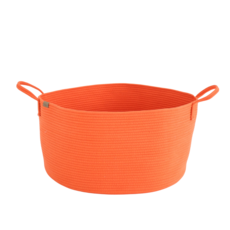 쏠리또 대형 장난감바구니 코튼 인형정리함, 레드오렌지