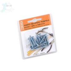 접시머리 직결피스 8x38mm 석고보드 나무 스위치, 1개