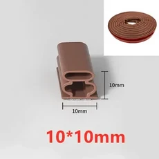 6M 실리콘 자체 접착 씰링 스트립 절연 방음 도어 스톱 창 갭 강력한 테이프, 01 6M, 04 10x10mm