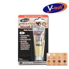 브이텍 우드필러 50g VT-135 퍼티 나무 원목 가구 마루 바닥 보수 흠집 메꾸미 셀프, 브이텍 우드필러 50g(브라운), 1개