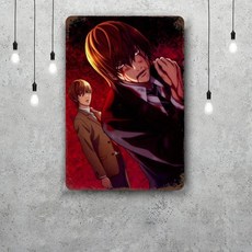 라이트 야가미 만화 금속 간판 벽장식 빈티지 사인 캡틴 메탈 포스터 펍 클럽 벽장식용, 5. Style-12