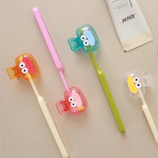 토이랄라(4p)소세지 입술 칫솔 보관 케이스 집게형 칫솔캡, 랜덤