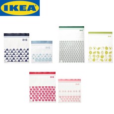 이케아 지퍼백 대형 30매+중형 50매+소형 60매 세트, 혼합 크기, 1세트, 140개입