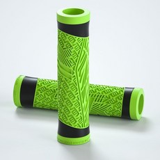 【XF】自行車把套 山地折疊車硅膠把套 騎行舒適減震通用防滑車把套跨境, 綠色, 1個